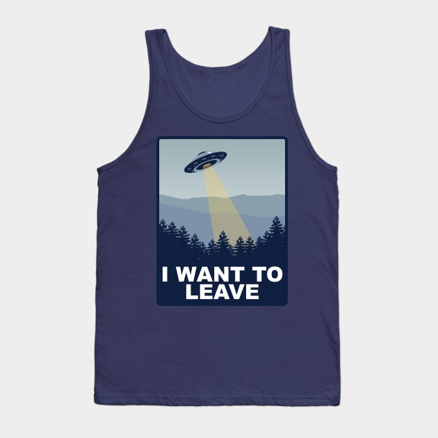 I Want to Leave Tank Top by Meta Cortex